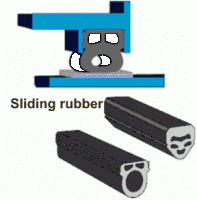 Sliding rubber